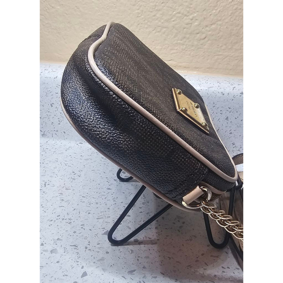 Michael Kors Dark Brown and Tan Crossbody Bag - Picture 3 of 8